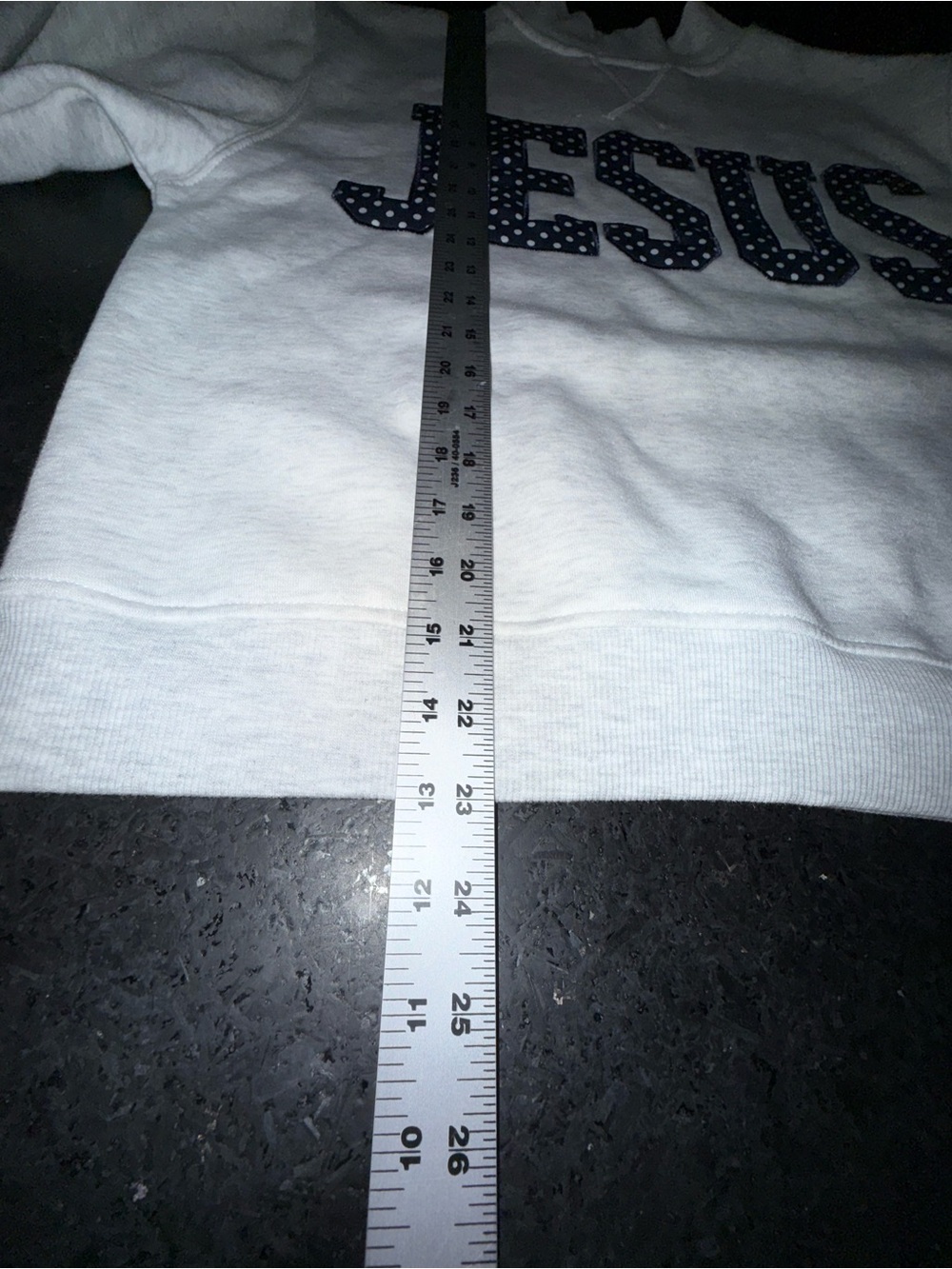NEW BLUE RIOT XO VIRAL TIKTOK Gray MOCK NECK SWEATSHIRT Navy Polka Dot JESUS XS - Picture 10 of 10